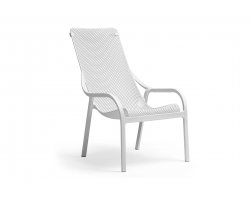 Biały fotel wypoczynkowy polipropylen NET Lounge Nardi