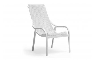 Biały fotel wypoczynkowy polipropylen NET Lounge Nardi