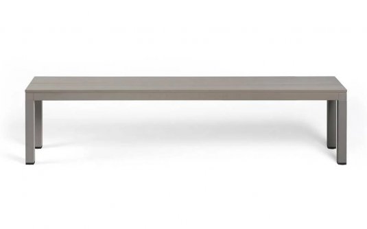 Aluminiowa ławka ogrodowa rio alu nardi kolor tortora