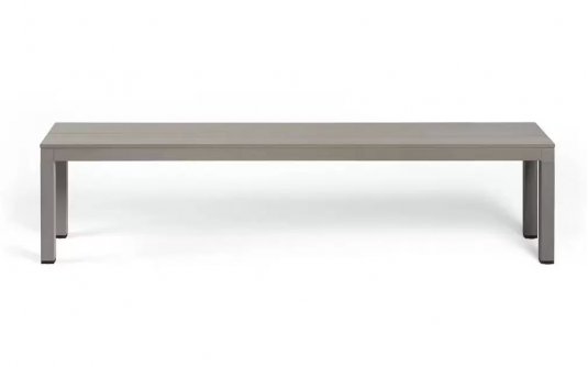 Aluminiowa ławka ogrodowa rio alu nardi kolor tortora