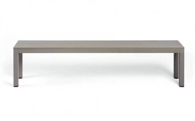 Aluminiowa ławka ogrodowa rio alu nardi kolor tortora