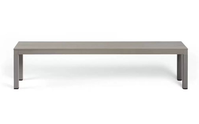 Aluminiowa ławka ogrodowa rio alu nardi kolor tortora