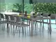stół rozkładany RIO 210 tortora z fotelami BORA