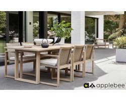 Komplet stołowy obiadowy z drewna teakowego ANTIGUA AppleBee