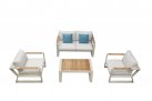 Meble wypoczynkowe kawowe na taras aluminiowe beżowe EXEE 2.0 Higold