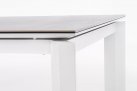 Rozkładany stół ogrodowy aluminiowy biały OTAVIO blat ceramiczny
