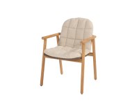 Krzesło obiadowe teakowe SAMOS z poduszkami z poszewkami Boucle 