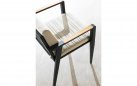 Komplet stołowy dla 4 osób antracytowy aluminiowy teak EMOTI Dining Small