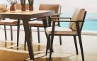 Komplet stołowy dla 8 osób grafitowy aluminiowy teak EMOTI Dining 