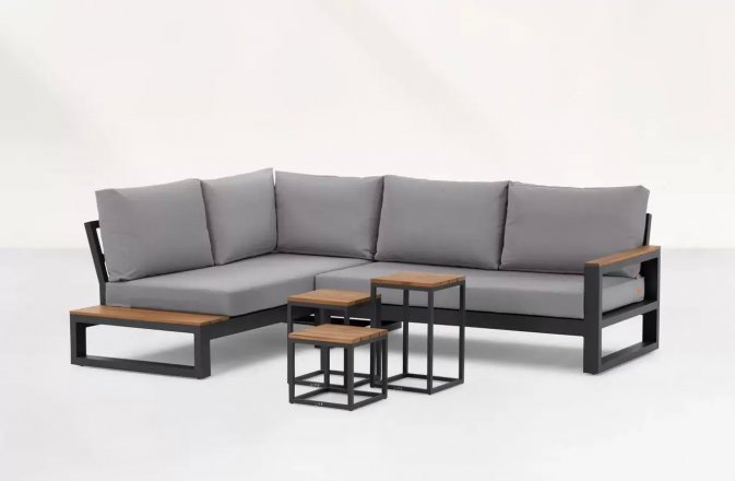 Nieduży narożnik ogrodowy aluminiowo drewniany SOHO Small LIFE