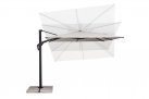 Parasol obrotowy pochylany 2 płaszczyzny alu grafit poszycie szarobeżowe ARIES 3x3