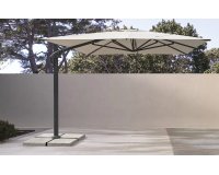 Parasol obrotowy pochylany 2 płaszczyzny alu grafit poszycie szarobeżowe ARIES 3x3