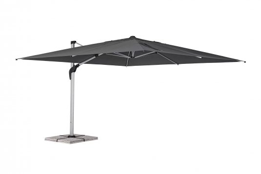 Parasol obrotowy pochylany 2 płaszczyzny alu grafit poszycie szarobeżowe ARIES 3x3Parasol obrotowy pochylany 2 płaszczyzny alu grafit poszycie grafitowe ARIES 3x4