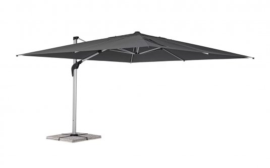Parasol obrotowy pochylany 2 płaszczyzny alu grafit poszycie szarobeżowe ARIES 3x3Parasol obrotowy pochylany 2 płaszczyzny alu grafit poszycie grafitowe ARIES 3x4