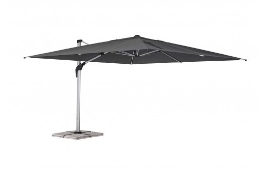 Parasol obrotowy pochylany 2 płaszczyzny alu grafit poszycie szarobeżowe ARIES 3x3Parasol obrotowy pochylany 2 płaszczyzny alu grafit poszycie grafitowe ARIES 3x4