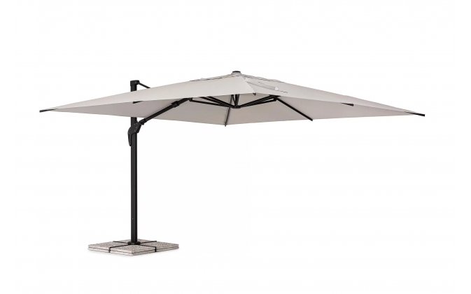 Parasol obrotowy pochylany 2 płaszczyzny alu grafit poszycie szarobeżowe ARIES 3x3Parasol obrotowy pochylany 2 płaszczyzny alu grafit poszycie szarobeżowe ARIES 3x4