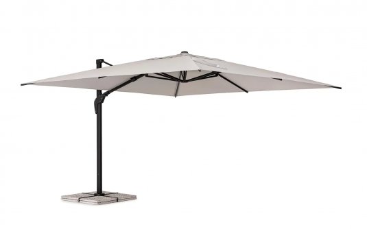 Parasol obrotowy pochylany 2 płaszczyzny alu grafit poszycie szarobeżowe ARIES 3x3Parasol obrotowy pochylany 2 płaszczyzny alu grafit poszycie szarobeżowe ARIES 3x4