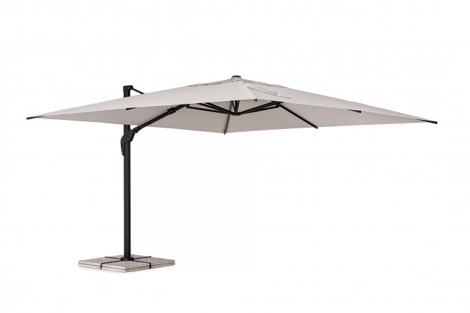 Parasol obrotowy pochylany 2 płaszczyzny alu grafit poszycie szarobeżowe ARIES 3x3Parasol obrotowy pochylany 2 płaszczyzny alu grafit poszycie szarobeżowe ARIES 3x4