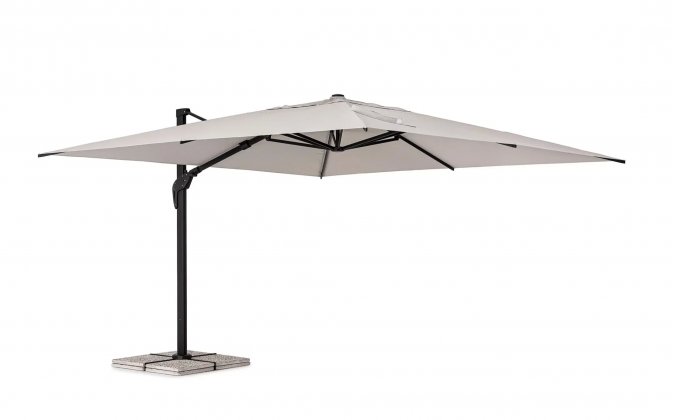 Parasol obrotowy pochylany 2 płaszczyzny alu grafit poszycie szarobeżowe ARIES 3x3Parasol obrotowy pochylany 2 płaszczyzny alu grafit poszycie szarobeżowe ARIES 3x4