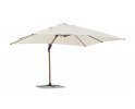 Parasol obrotowy 3D z nogą boczną alu drewno / poszycie beż 3x4 ORION bizzotto