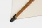 Parasol obrotowy 3D z nogą boczną alu drewno / poszycie beż 3x4 ORION bizzotto