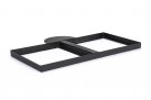 Podstawa z 2 miejscami na obciążniki czarna stal 