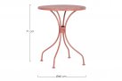 Okragły stolik kawiarniany klasyczny LIZETTE różowy d60 bizzotto