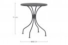 Okrągły stolik metalowy bistro ⌀60 cm LIZETTE bizzotto ANTRACYT