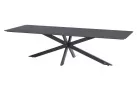 Ekspresowy stół ogrodowy 280 x 95 cm podstawa krzyżowa aluminiowa ciemnoszara blad HPL ciemnoszary minerva 4so