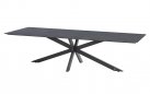 Ekspresowy stół ogrodowy 280 x 95 cm podstawa krzyżowa aluminiowa ciemnoszara blad HPL ciemnoszary minerva 4so