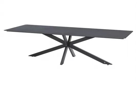 Ekspresowy stół ogrodowy 280 x 95 cm podstawa krzyżowa aluminiowa ciemnoszara blad HPL ciemnoszary minerva 4so Ekspresowy stół ogrodowy 280 x 95 cm podstawa krzyżowa aluminiowa ciemnoszara blad HPL ciemnoszary minerva 4so
