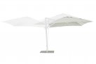 Biały parasol ogrodowy obrotowy i pochylany 3x3 EDEN bizzotto