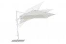 Biały parasol ogrodowy obrotowy i pochylany 3x3 EDEN bizzotto
