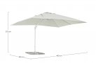 Biały parasol ogrodowy obrotowy i pochylany 4x3 EDEN bizzotto
