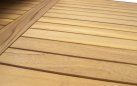 Narożnik modułowy BARBADOS aluminiowy grafitowy / elementy teak / poduszki czerwone Olefin