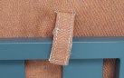 Narożnik modułowy BARBADOS aluminiowy grafitowy / elementy teak / poduszki czerwone Olefin