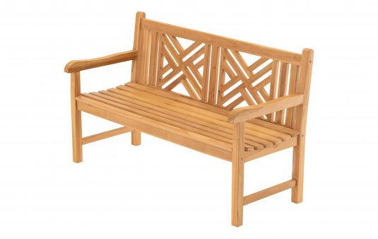 Ławka ogrodowa z drewna teakowego o szerokości 150 cm CROSS