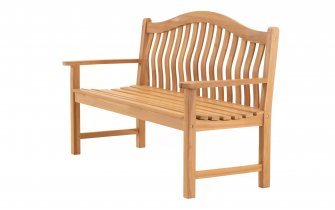 Ławka ogrodowa z drewna teakowego o szerokości 158,5 cm ERGO