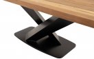 Stół obiadowy TARANTO srostokątny 240x100 cm nogi czarne blat teak recykling