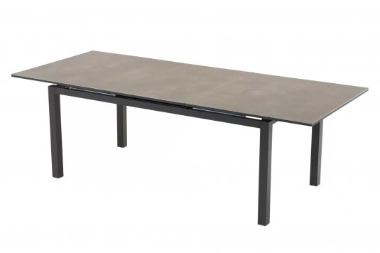 Rozkładany stół ogrodowy LAGOS 180-240 cm grafitowy aluminiowy blat SPC