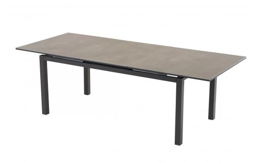 Rozkładany stół ogrodowy LAGOS 180-240 cm grafitowy aluminiowy blat SPC