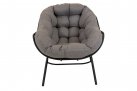 Nowoczesny fotel wypoczynkowy COZZY nogi czarne poduszka Olefin SZARY