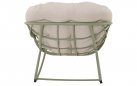 Jasnozielony fotel kubełkowy bujany ogrodowy COZZY Relax stalowy z grubą poduszką z Olefin 