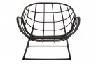 Nowoczesny fotel bujany wypoczynkowy COZZY nogi czarne poduszka 