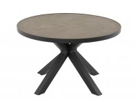 Okrągły stół grafitowy MURCIA d120 podstawa gwiazda z blatem ceramicznym 13 cmm