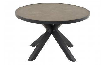 Okrągły stół grafitowy MURCIA d120 podstawa gwiazda z blatem ceramicznym 13 cmm