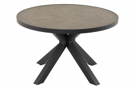 Okrągły stół grafitowy MURCIA d120 podstawa gwiazda z blatem ceramicznym 13 cmm
