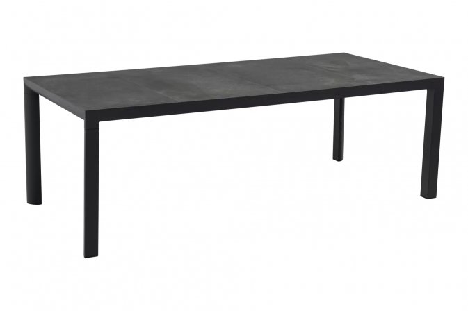 Stół ogrodowy aluminiowy MURCIA 220x100 grafitowy blat ceramiczny