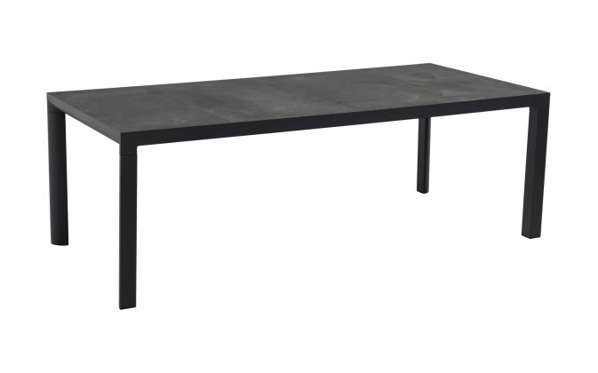 Stół ogrodowy aluminiowy MURCIA 220x100 grafitowy blat ceramiczny 
