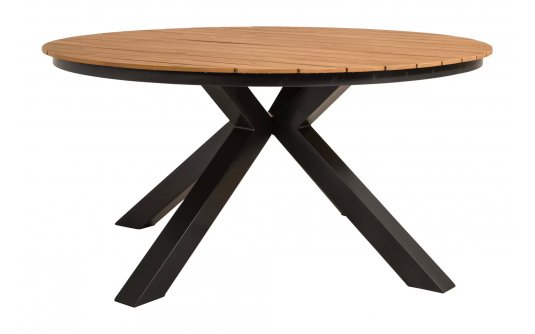 Okrągły stół ogrodowy aluminiowy antracyt blat kompozyt teak d120 AREZZO Okrągły stół ogrodowy aluminiowy antracyt blat kompozyt teak d120 AREZZO
